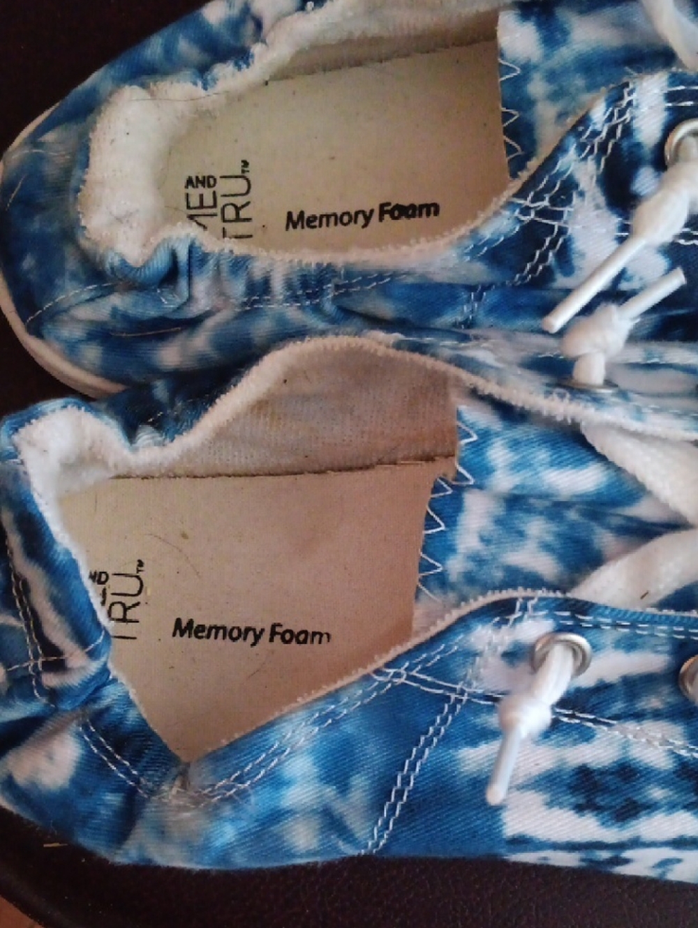 Time and Tru Blue Tie-Dye Canvas Sneakers - Picture 2 of 4